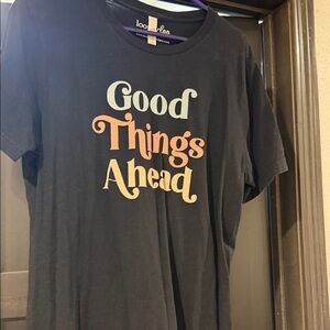 Black Graphic Tee with Positive Message